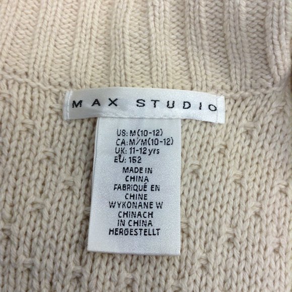 Max Studio Open Front Knit Vest Sleeveless Cardigan Girls Size M (10-12) - Picture 9 of 13
